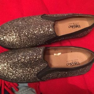 Sparkle slip on sneakers